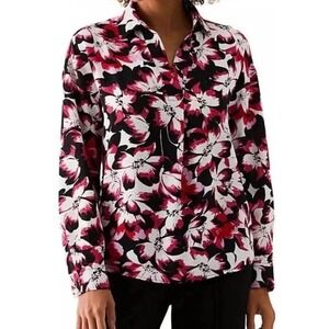 Women's Rafaella Cabernet Woven Top XL New With Tags